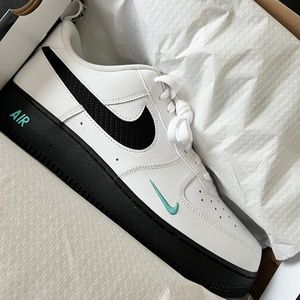 Mens Nike Air Force 1 '07 LV8 J22 - DR0155 100 - White Black Washed Teal